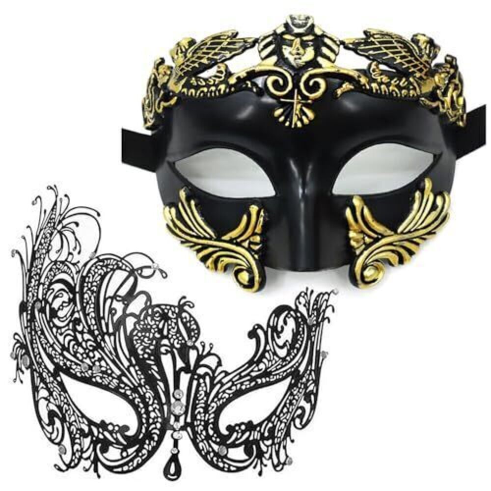8486 Masquerade Mask Couple Venetian Mask Roman Greek Mask for Halloween